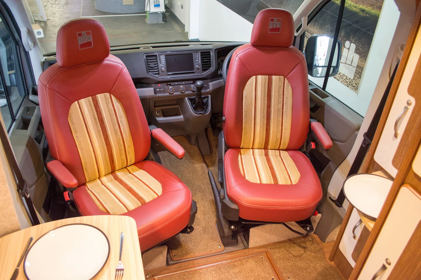 The main dining table may not be up front, but the 680CRD still has swivel cab seats