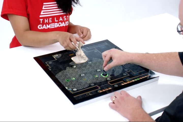 Unlike iPads and other tablets, Gameboard-1 can intelligently interact with physical playing pieces