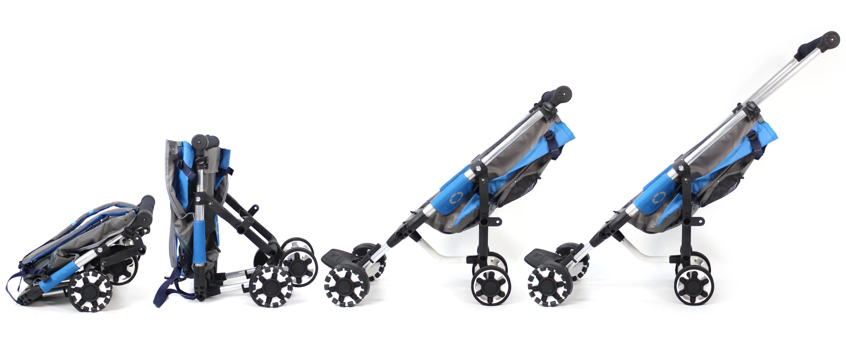The OmniO Rider can be converted from stroller to backpack in under 30 seconds