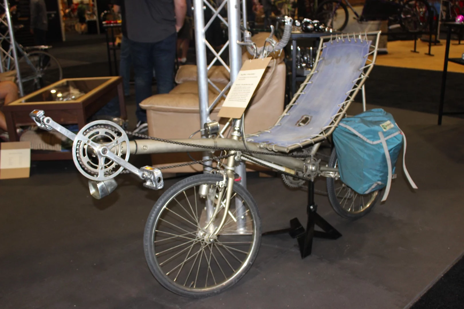 An early DIY recumbent, as ridden in 1976 by Doug White of components manufacturer White Industries