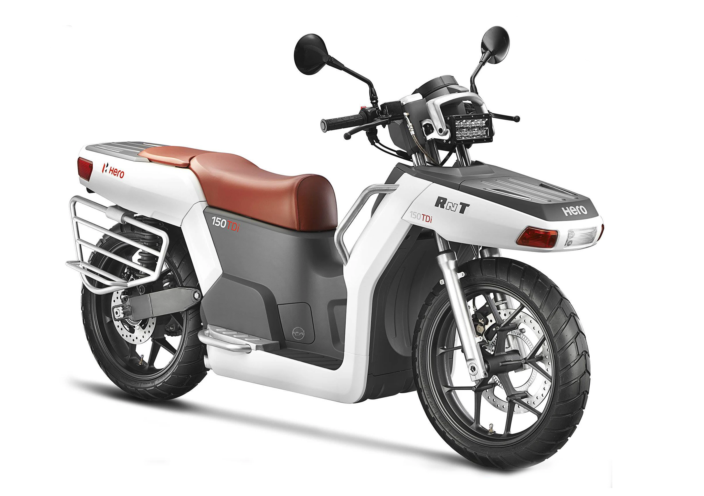 Hero Motocorp’s ingenious rethink of the scooter form factor in the RNT hybrid turbo-diesel-electric prototype offers significantly more practicality than the existing scooters in the marketplace for developing countries.