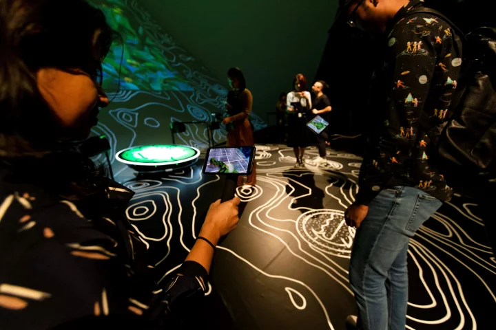 Users tend to environmental issues in Phoria's Rewild Our Planet installation