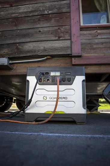 The solar generator the couple uses to provide power to their tiny home