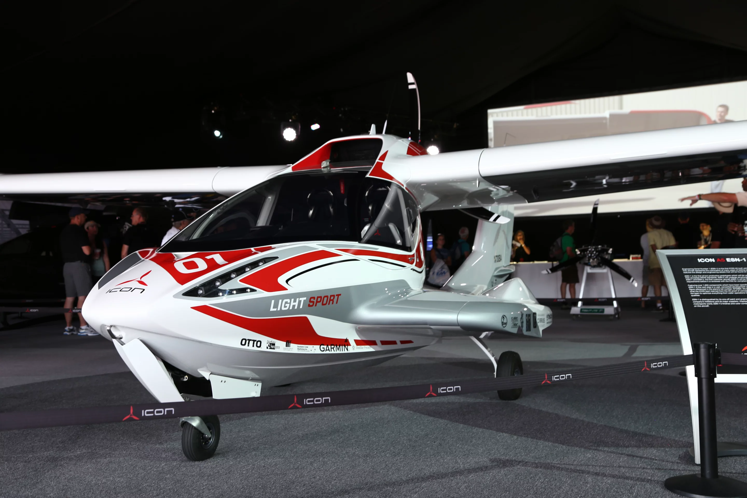 The first production version of the ICON A5 on display at EAA AirVenture this week (Photo: Angus MacKenzie/Gizmag.com)