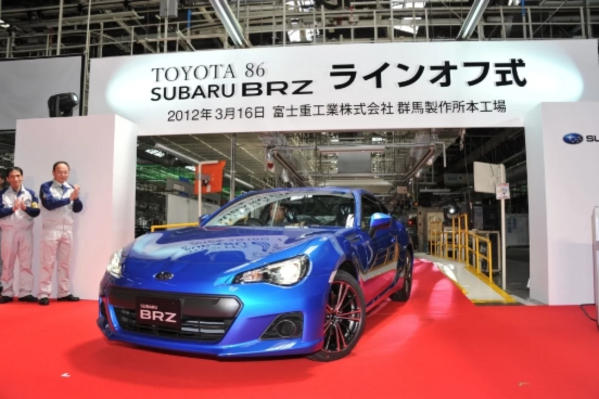 Subaru and Toyota celebrated the beginning of production last Friday