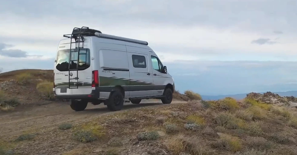 With a 188-hp turbo-diesel Sprinter 4x4 as its base, the Winnebago Revel is a true off-grid adventure van