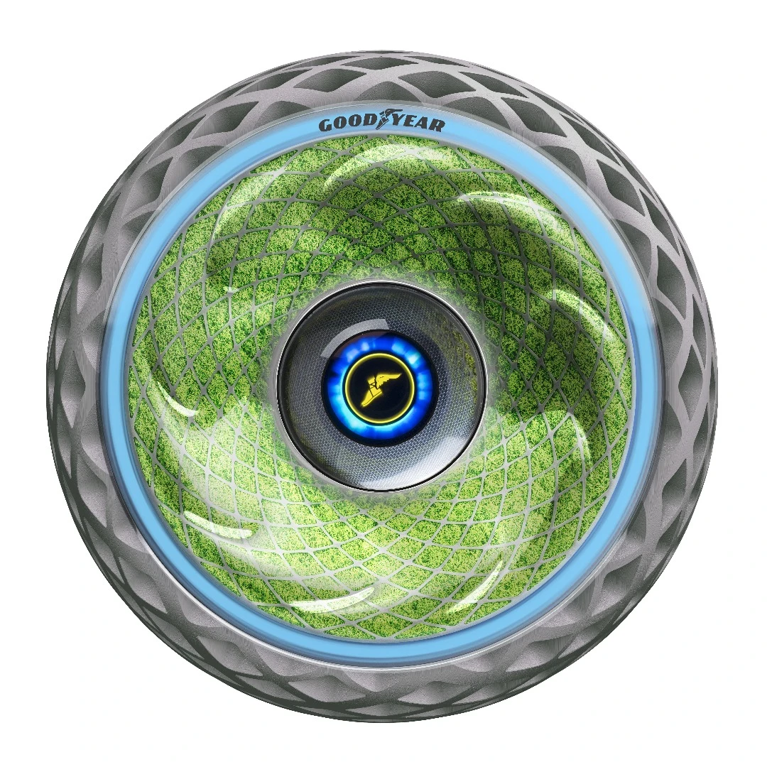 The Oxygene concept tire features living moss within the sidewall