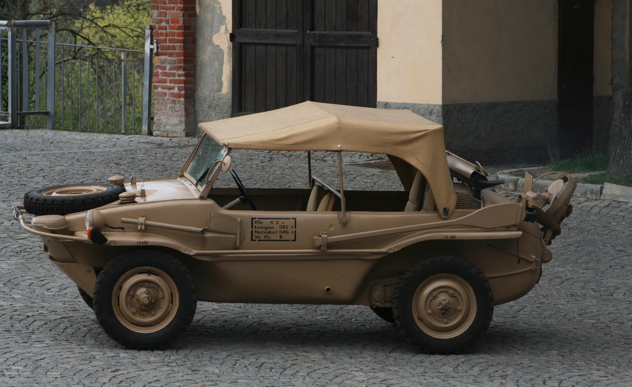A very close relation to the Beetle, but we're not counting in this list because it isn't close enough. Indeed, Porsche's Type 60 could be considered the common ancestor of the Volkswagen Beetle, and both the WW2 German army's Kübelwagen and this 1944 amphibious 4WD Schwimmwagen. Schwimmwagens are rare because so very few survived the war, with this car fetching $230,724 (€149,500) and other recent auction results including $138,712 (kr840,000) by RM-Sothebys in Denmark, and $141,743 (€110,000) by Pierre Bergé & Associés in Brussels in 2013.