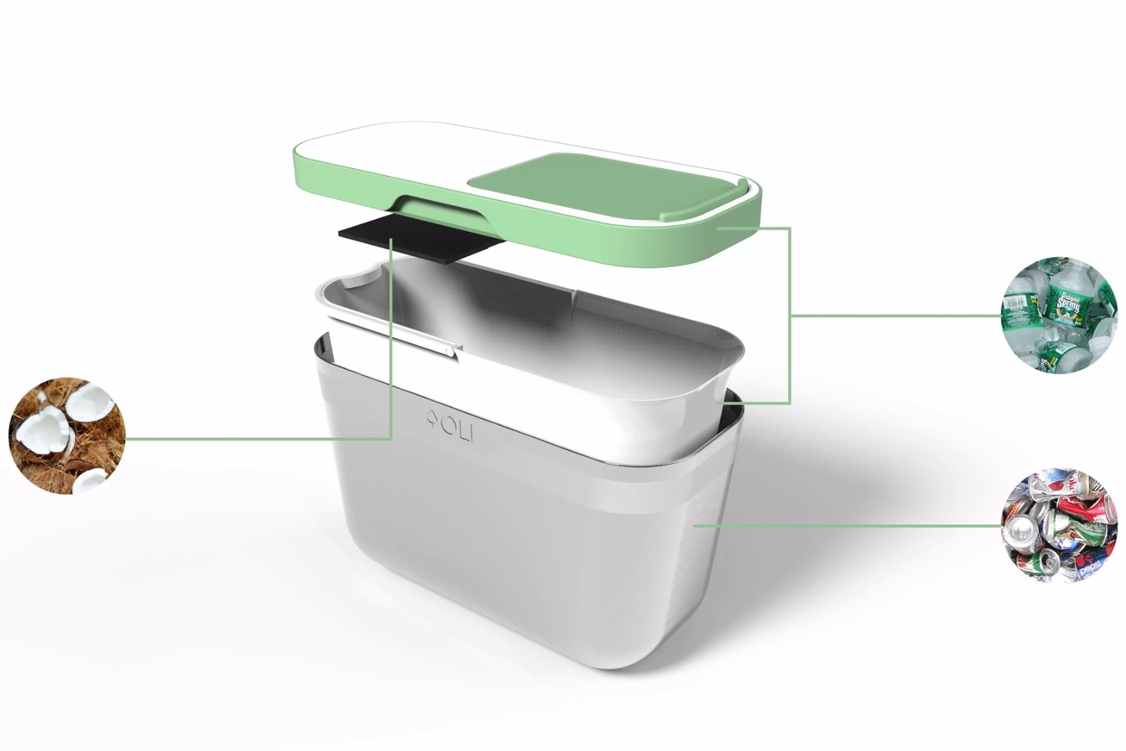 The OLI is a food waste composting container