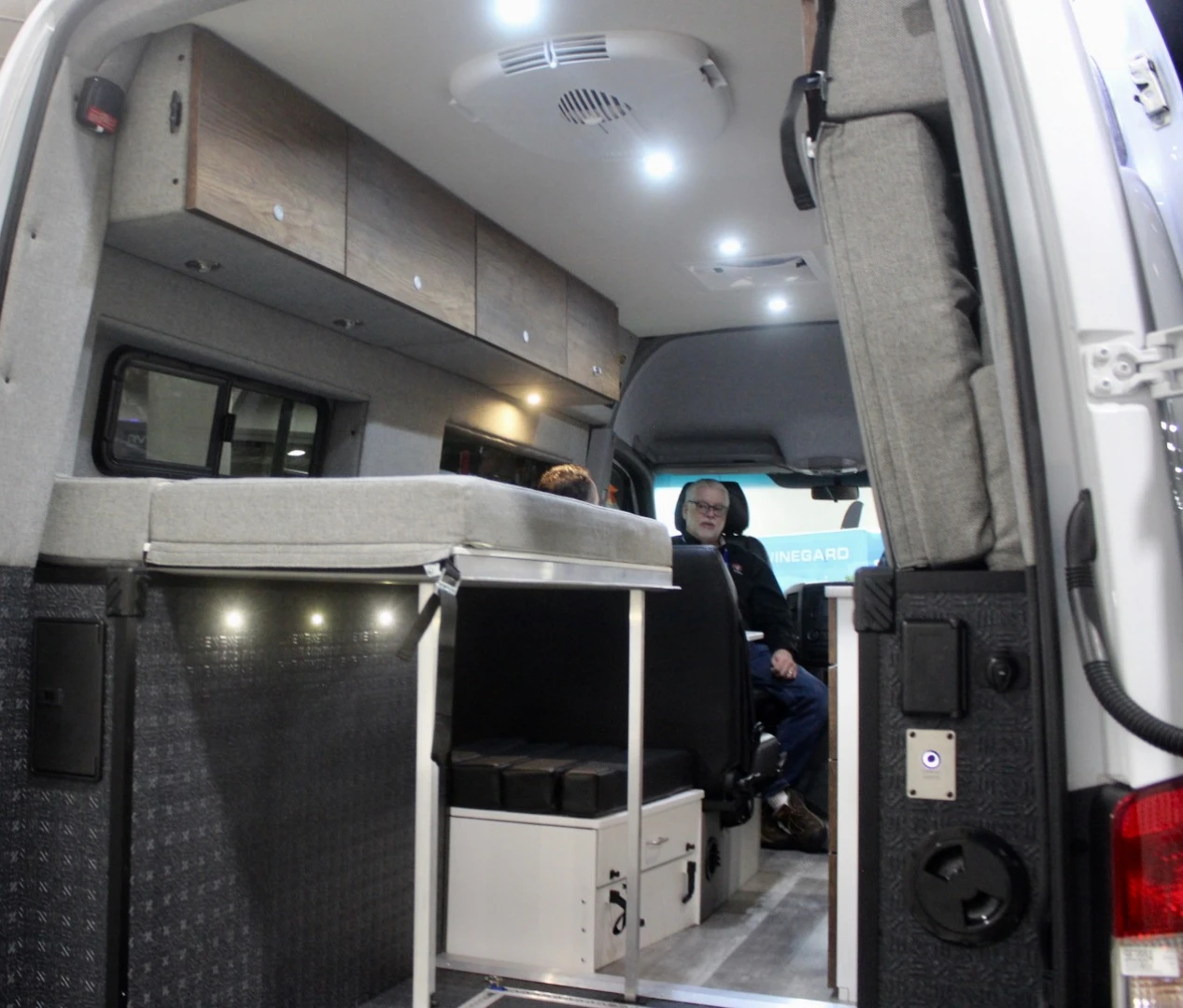 Storyteller includes a handy flip-away rear bed