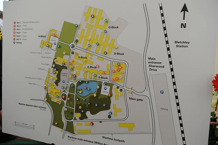 A map showing the layout of Bletchley Park, including Block C (Photo: Google)