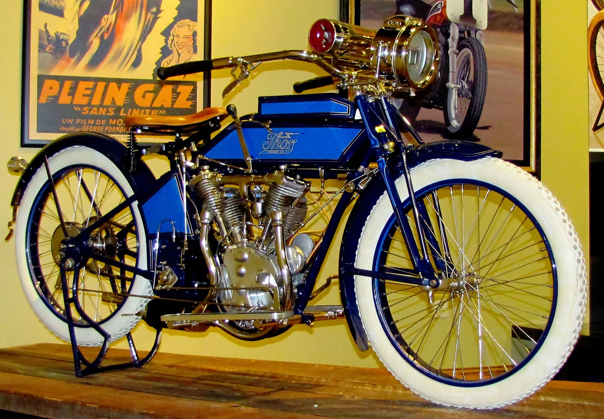One of the very few lots at the John Parham sale to exceed its estimate, this 1916 Thor Model U would have to be one of the prettiest motorcycles ever made.