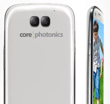 A mock-up of a Corephotonics-equipped smartphone