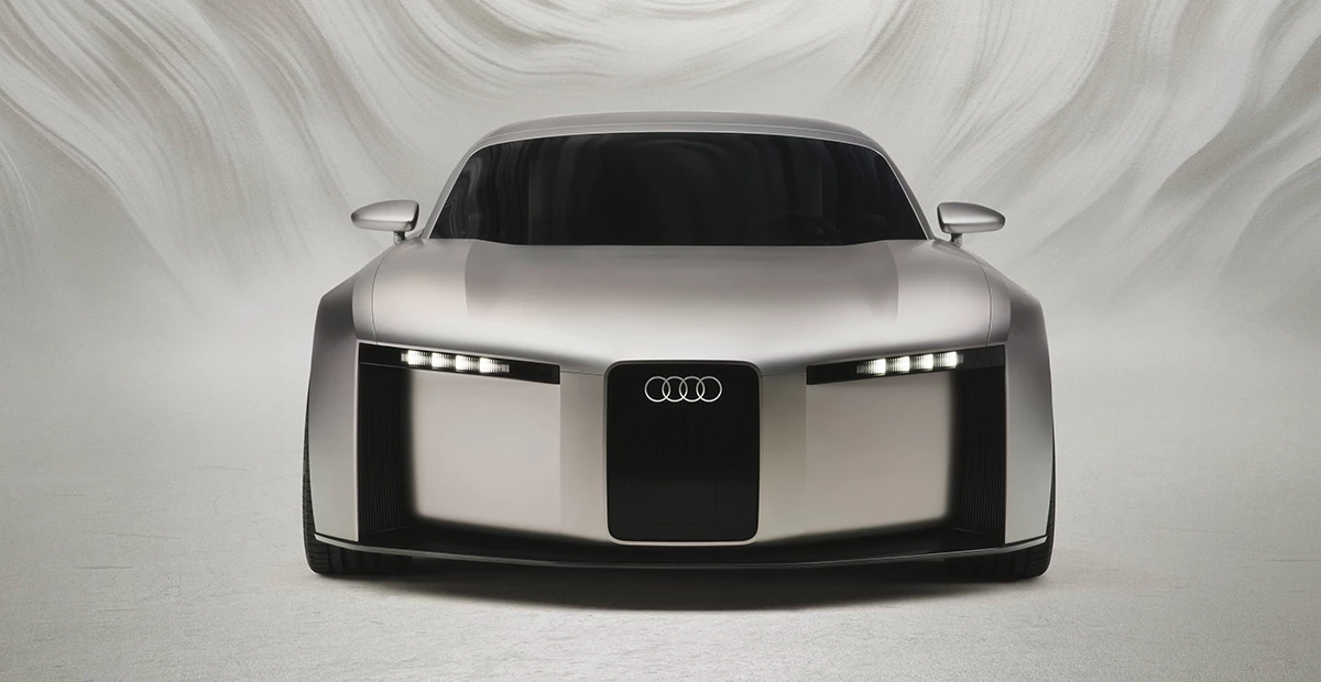 The distinctive vertical frame that showcases the Audi logo is a key design element that you can expect to see in future vehicles from the brand