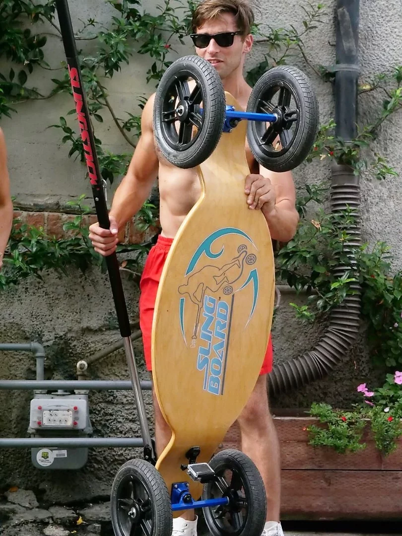 The SlingBoard is used with a special pole called the SlingStick