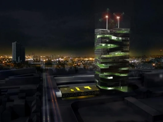 La Tour Vivante by night (Image credit: workshop SoA architects)