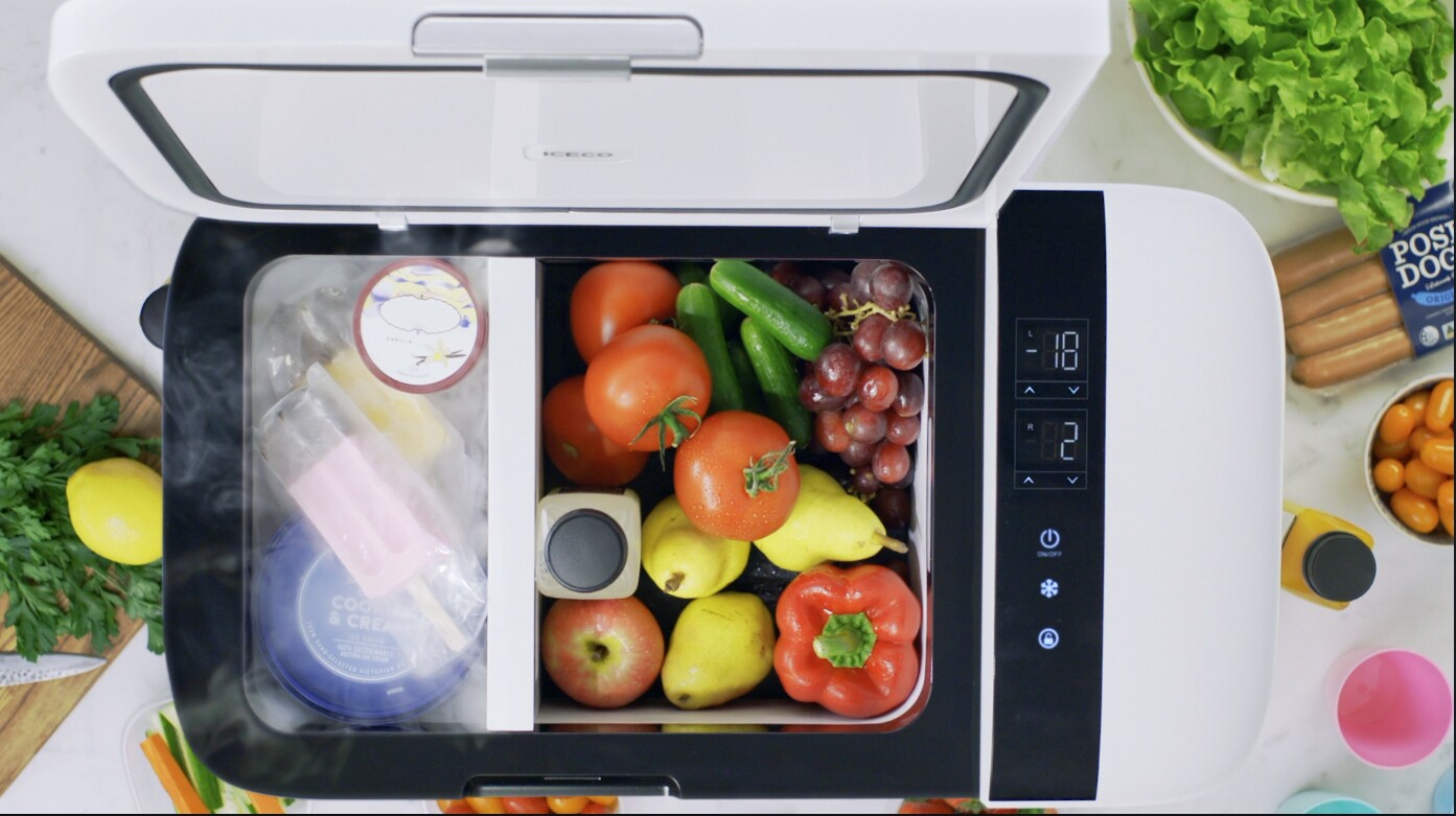 The touch panel on the right provides easy temperature control