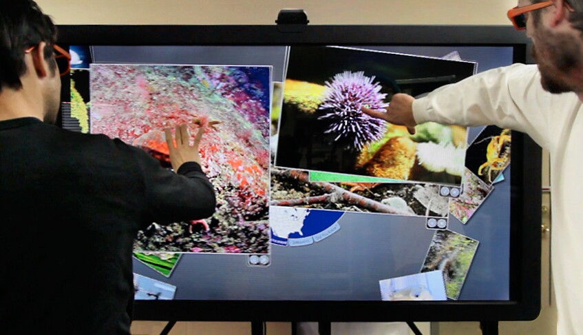 The MT65 Presenter's solid state optical multitouch sensor is capable of registering up to 32 simultaneous touch points on the display's tempered glass surface
