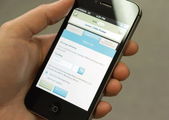 Using their iPhone, Android smartphone or Windows Phone, users can browse, select and manage publications