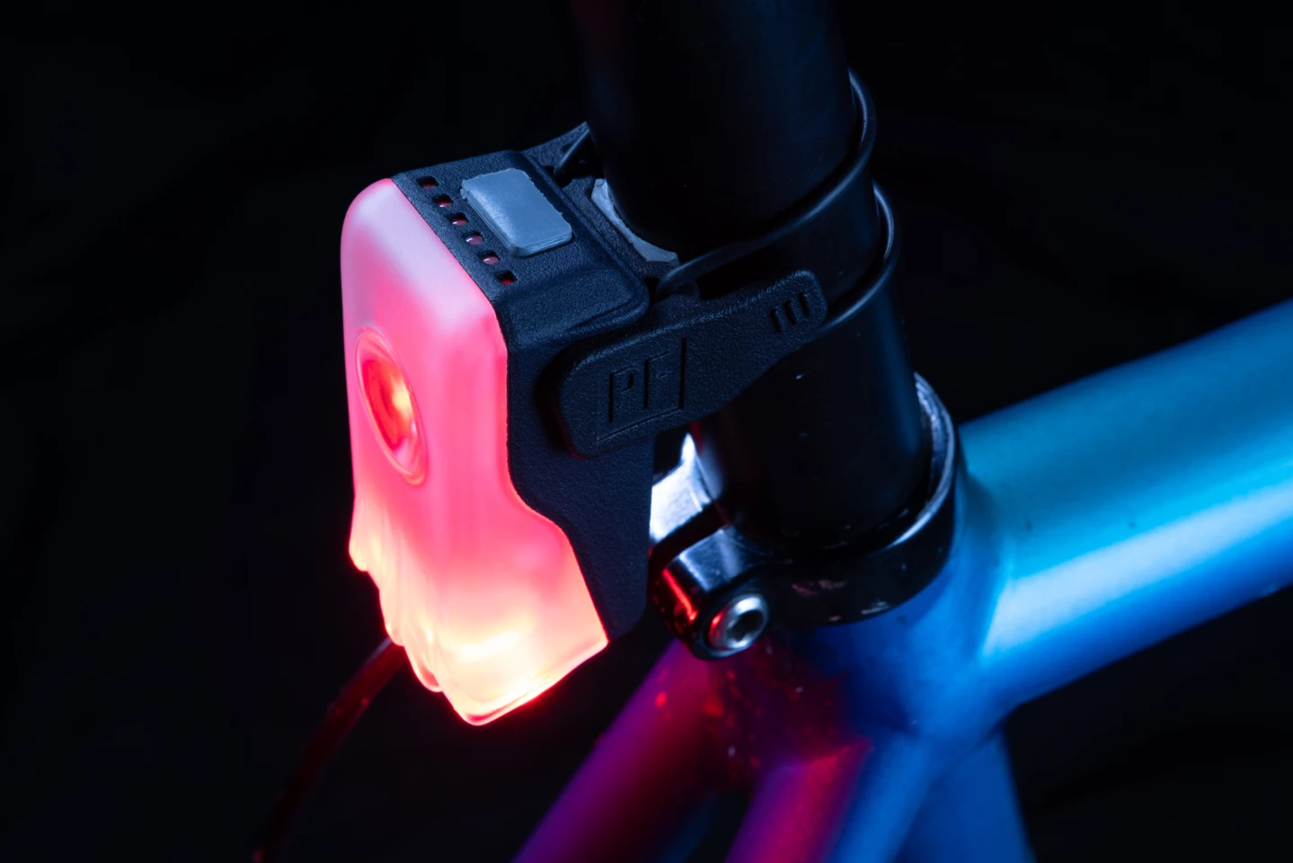 The Flock Light's creators claim that it allows cyclists to be seen up to 5.5 times sooner than if they were using a traditional tail light