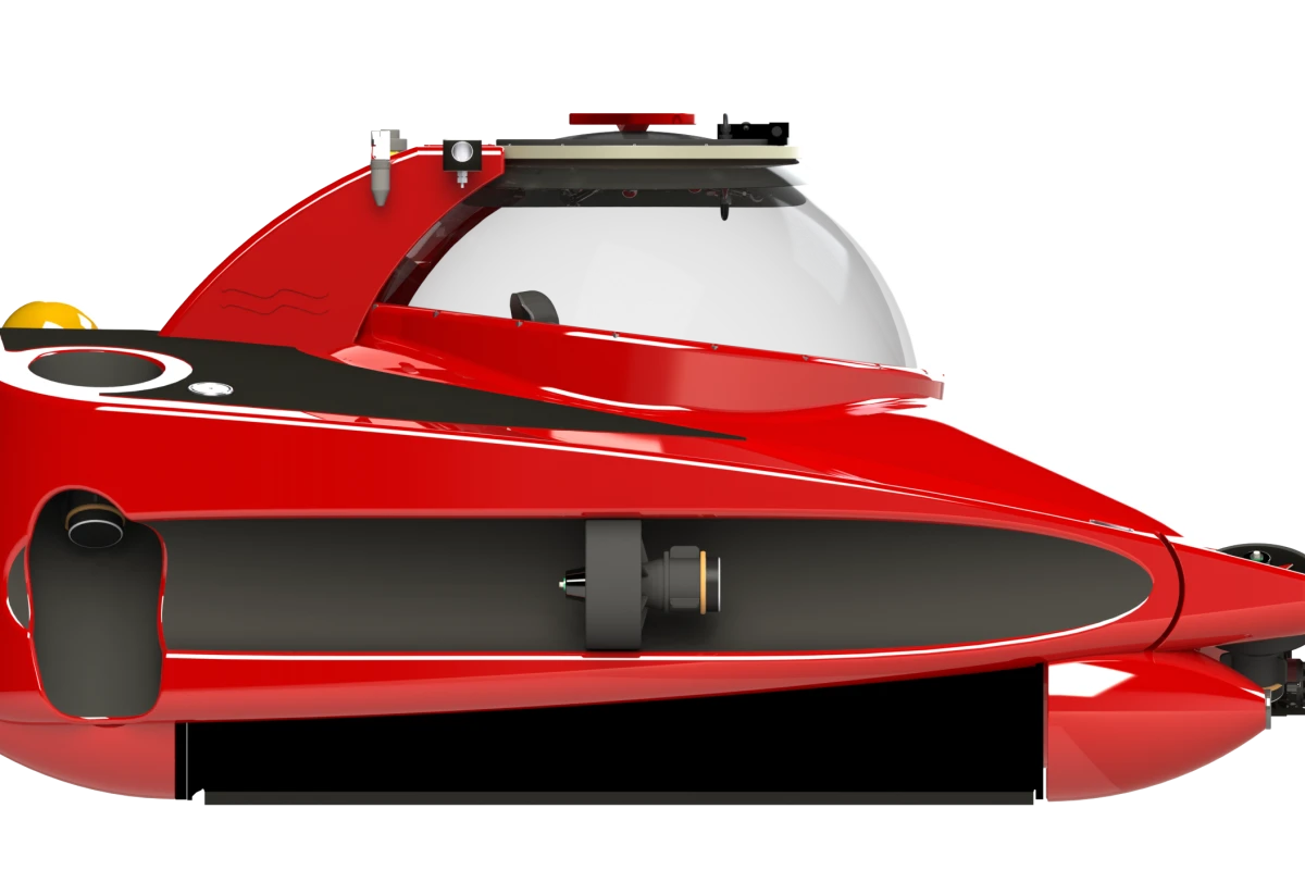 The HP Sport Sub 2 with standard fit out is good for 3 knots on the surface, or 2 knots under the waves