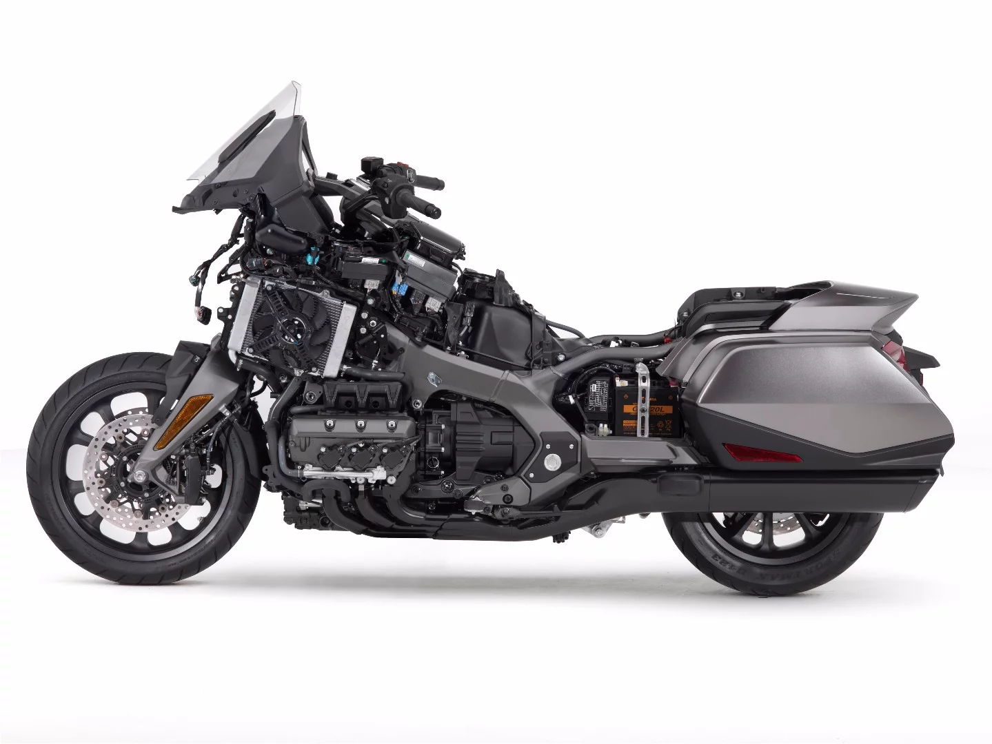 The 2018 Honda GL 1800 Goldwing rolls on a new twin spar aluminum frame