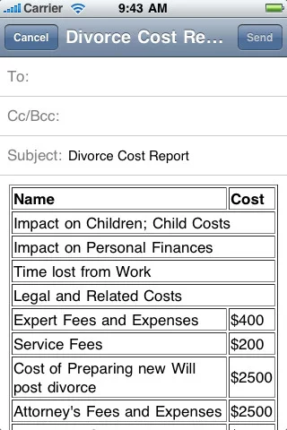 Accessing the cost of divorce