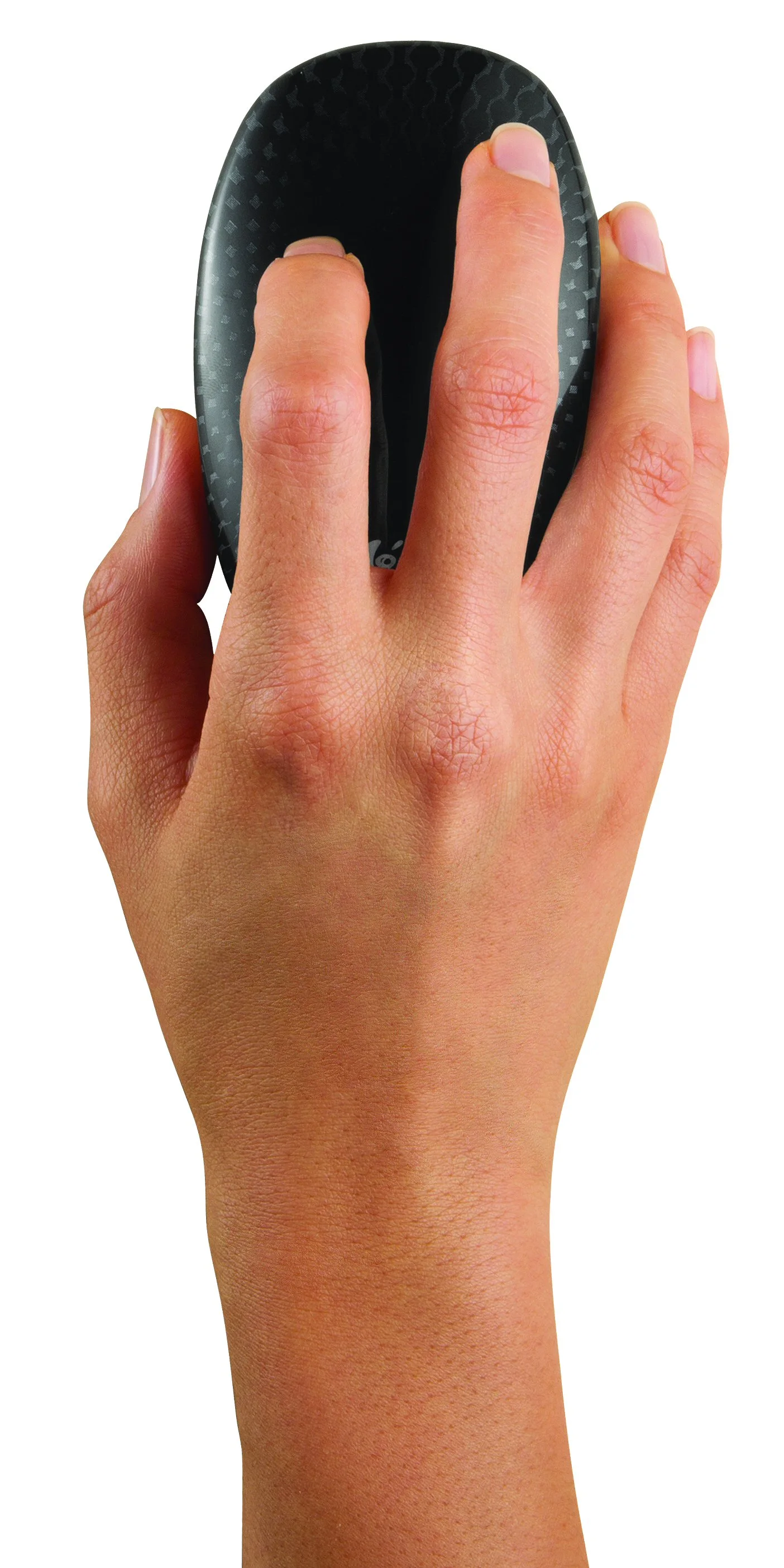 Input commands are activated by swiping or scrolling with the fingertips