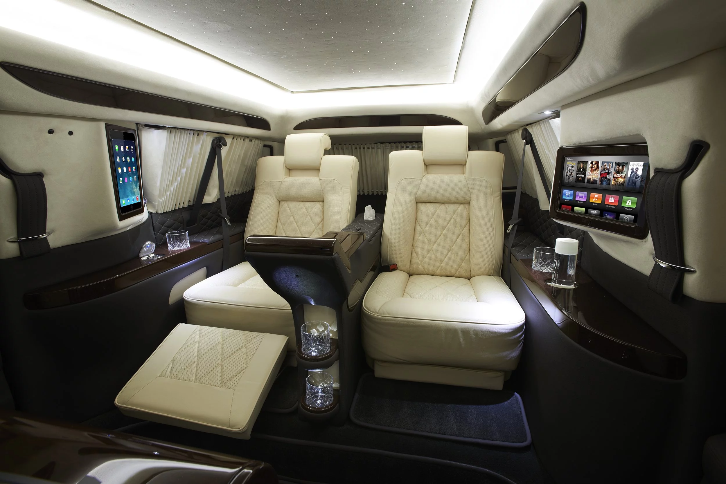 Posh elegance in the rear with the executive package. It'll set you back an extra $125,000