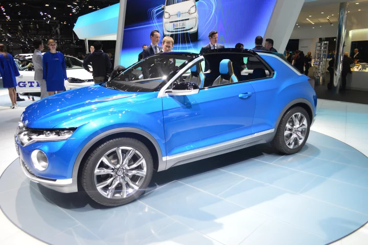 Volkswagen's T-ROC concept mini-SUV, at the Geneva Motor Show