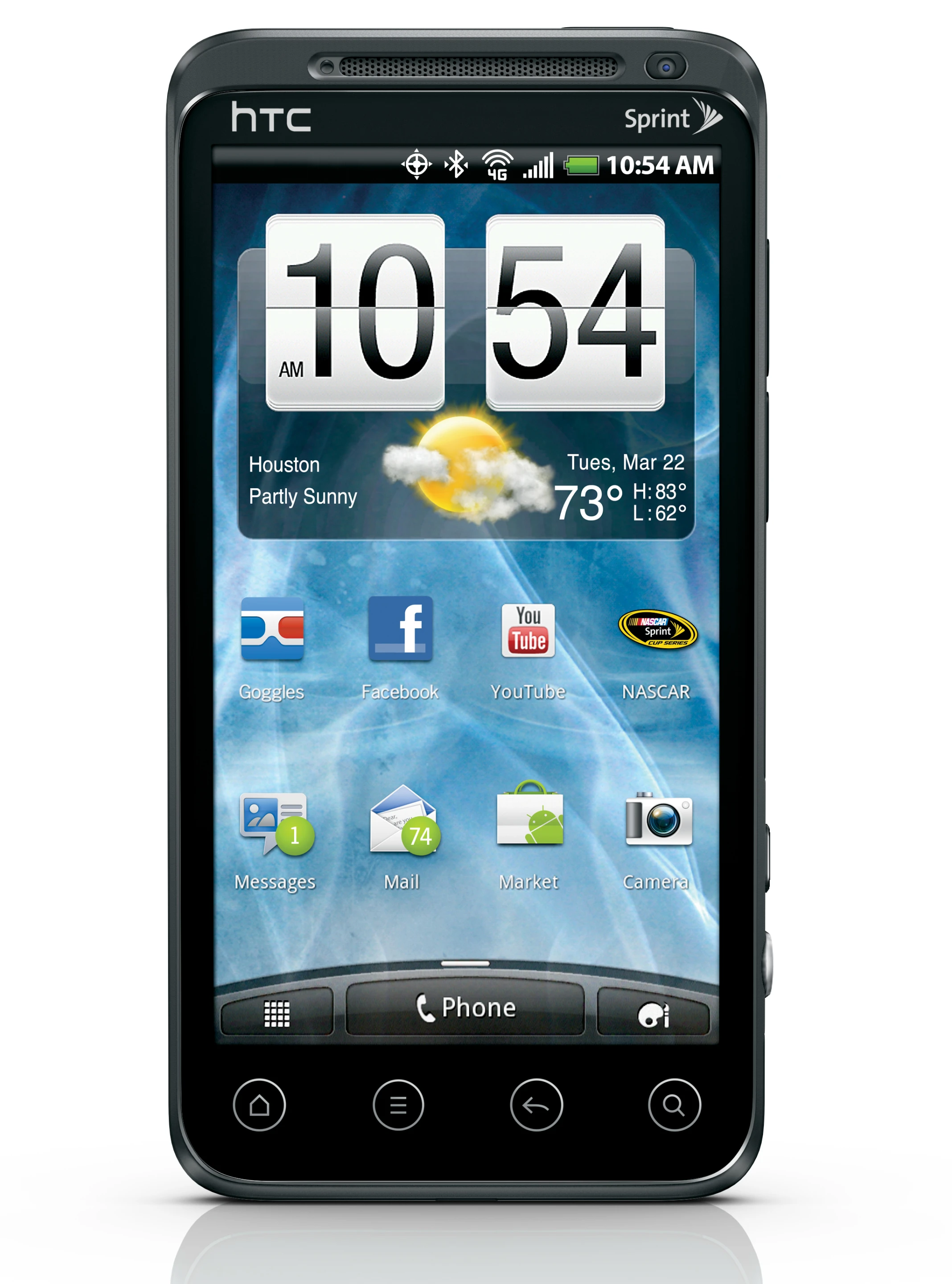 The HTC EVO 3D smartphone