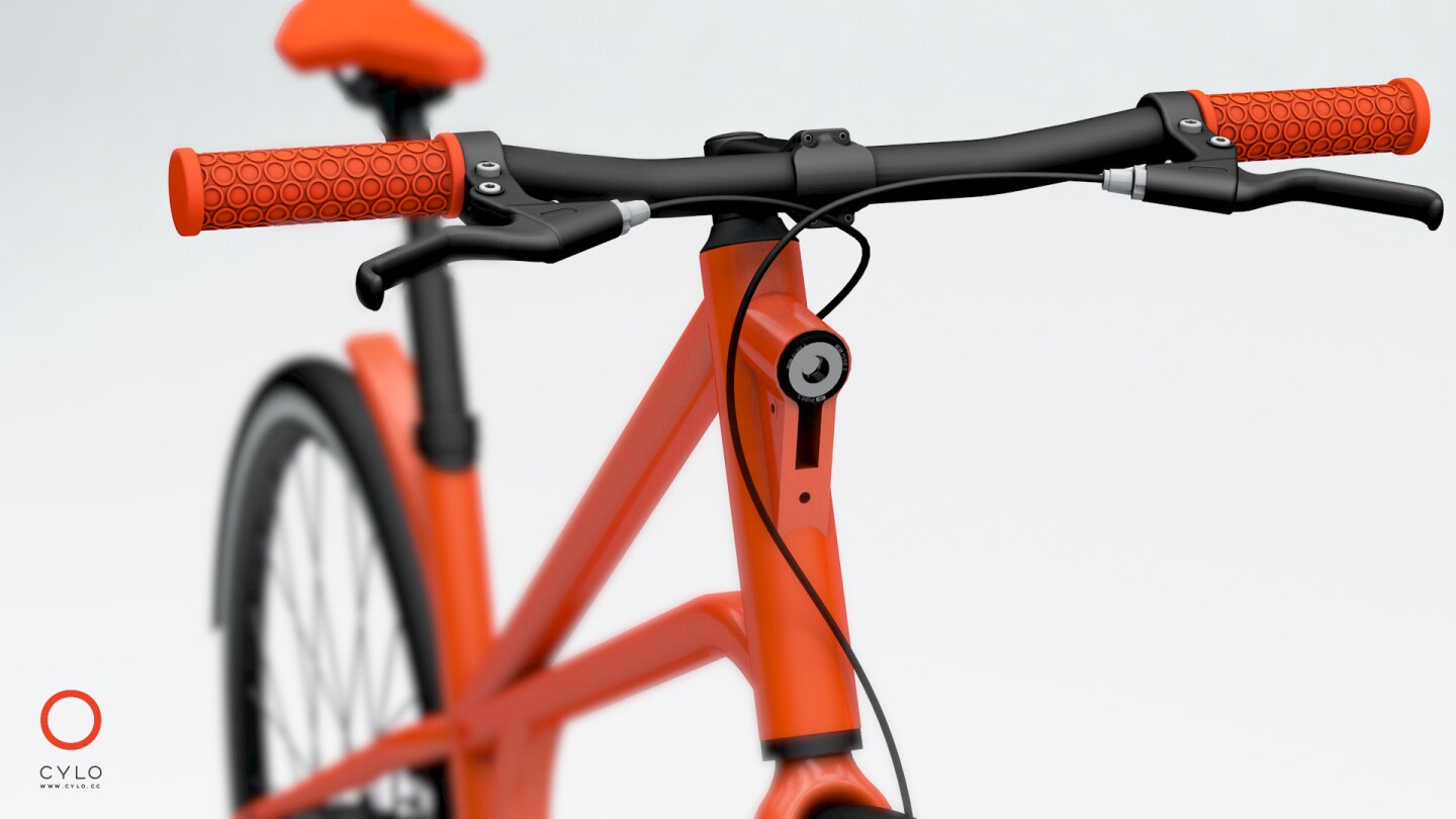 Cylo features front and rear LED lights powered by a dynamo