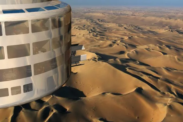 One of the Skylifter luxury cruising pods