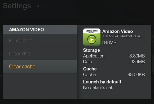 You can clear the ASAP cache to clear space on the internal storage