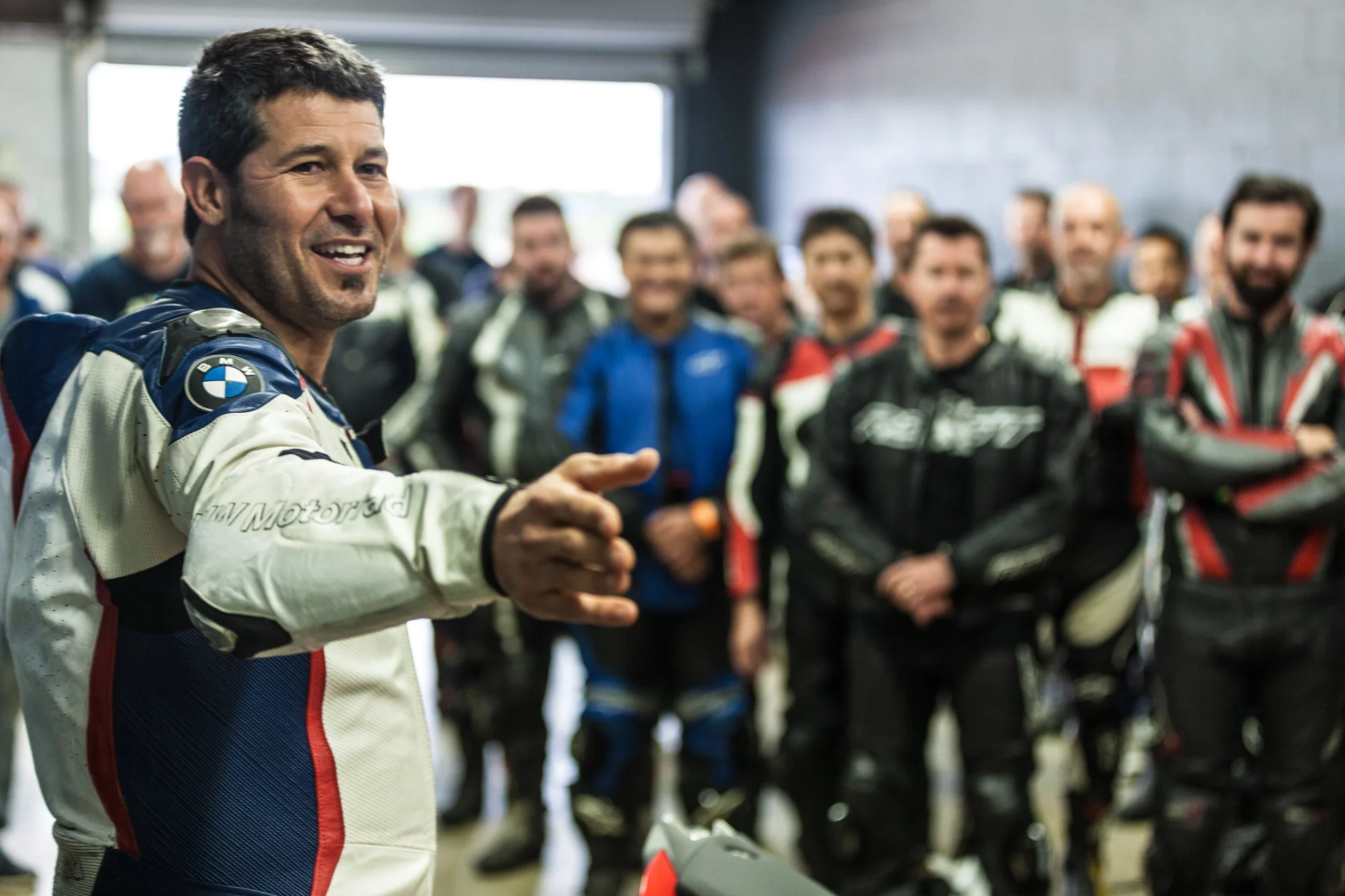 BMW Australia Marketing Manager Miles Davis wrangles the ride day masses (Photo: Chris Blain/Gizmag.com)