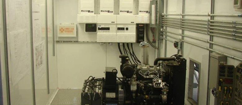 The CSU's solar array is complimented by a 12 kW back-up diesel generator and 5 kW hydrogen fuel cell, all of which are wired to the CSU's 24 deep-cycle batteries