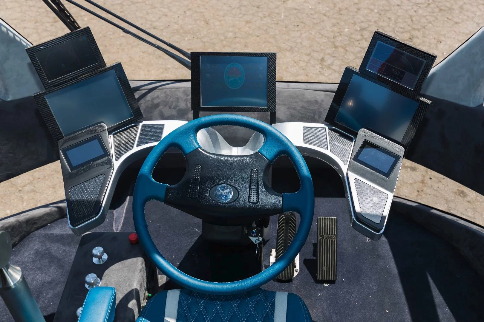 At the wheel