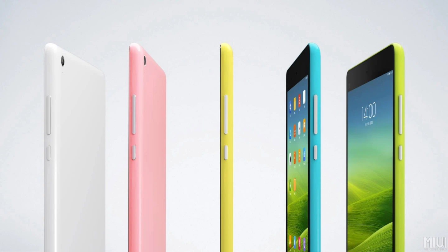 Like the iPhone 5c, the pastel Mi Pad is available in a variety of pastel colors