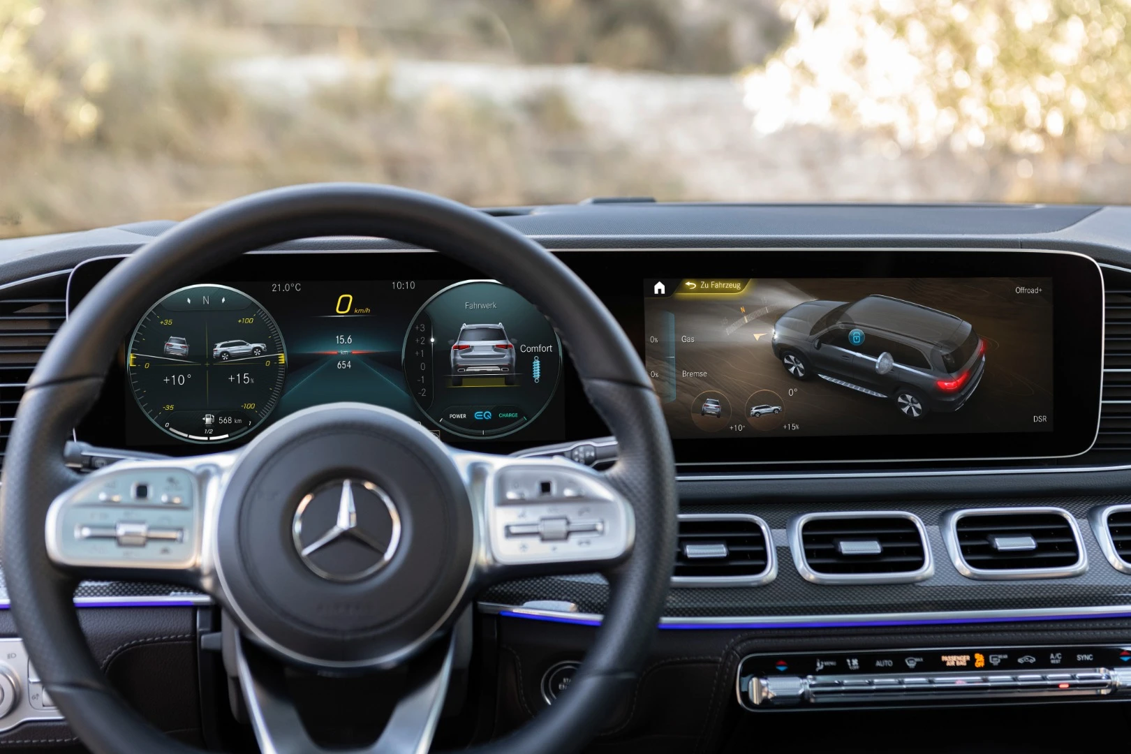 Two 12-inch color displays for the driver