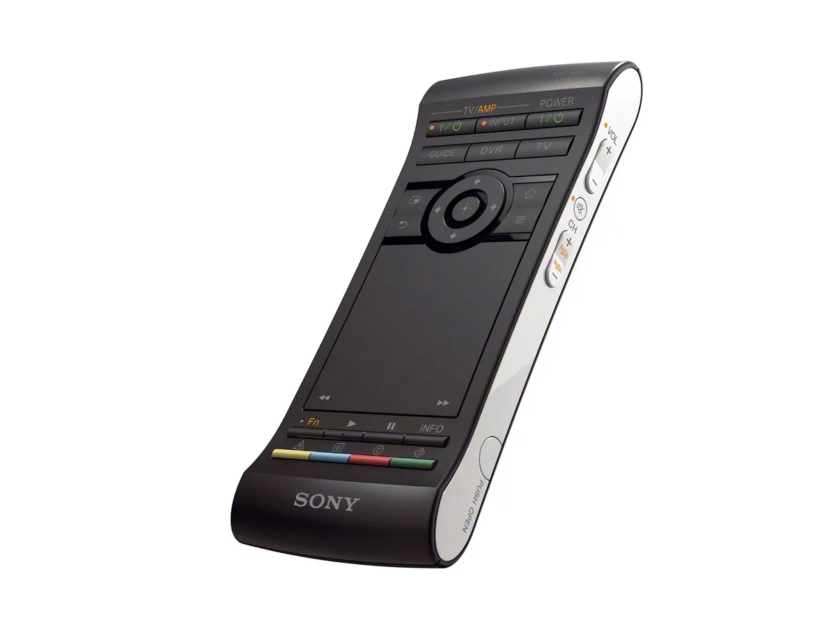 The Google TV remote from Sony is orientation aware, so buttons that are pushed on the backside are ignored