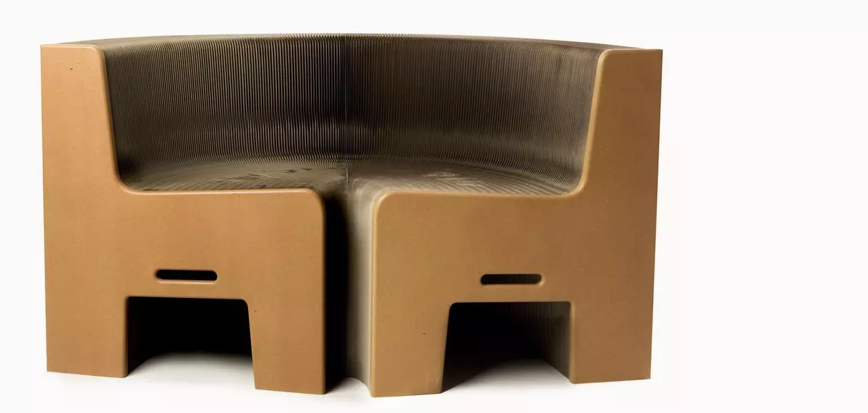 The FlexibleLove chair can be stretched and manipulated into a multitude of shapes and lengths