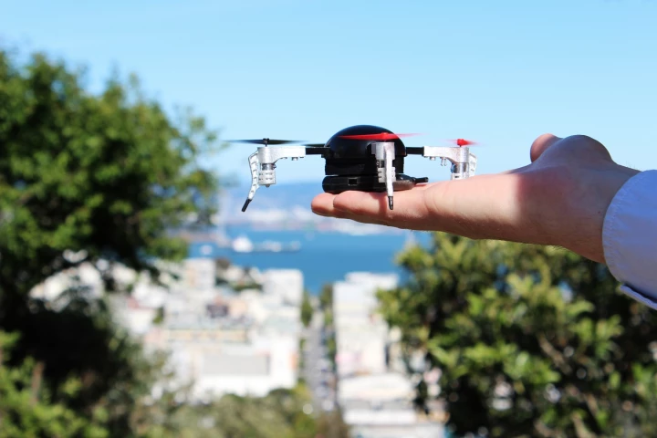 The Micro Drone 3.0 shoots video at 720x1280 at 30 fps stabilized by what the company claims to be the world's smallest gimbal