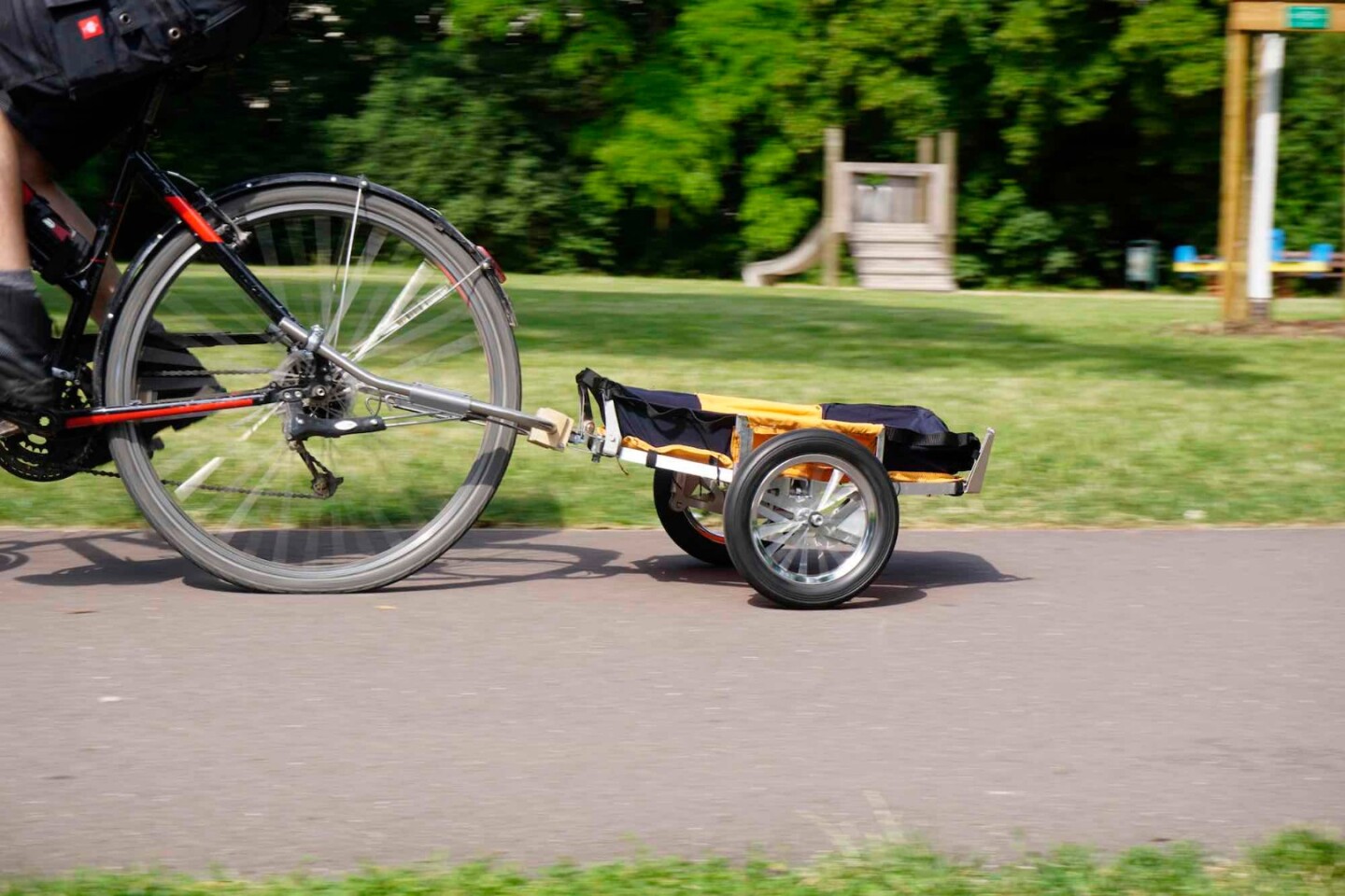Versatile Bike Trailer Carries A Case Of Beer Folds Up Over The