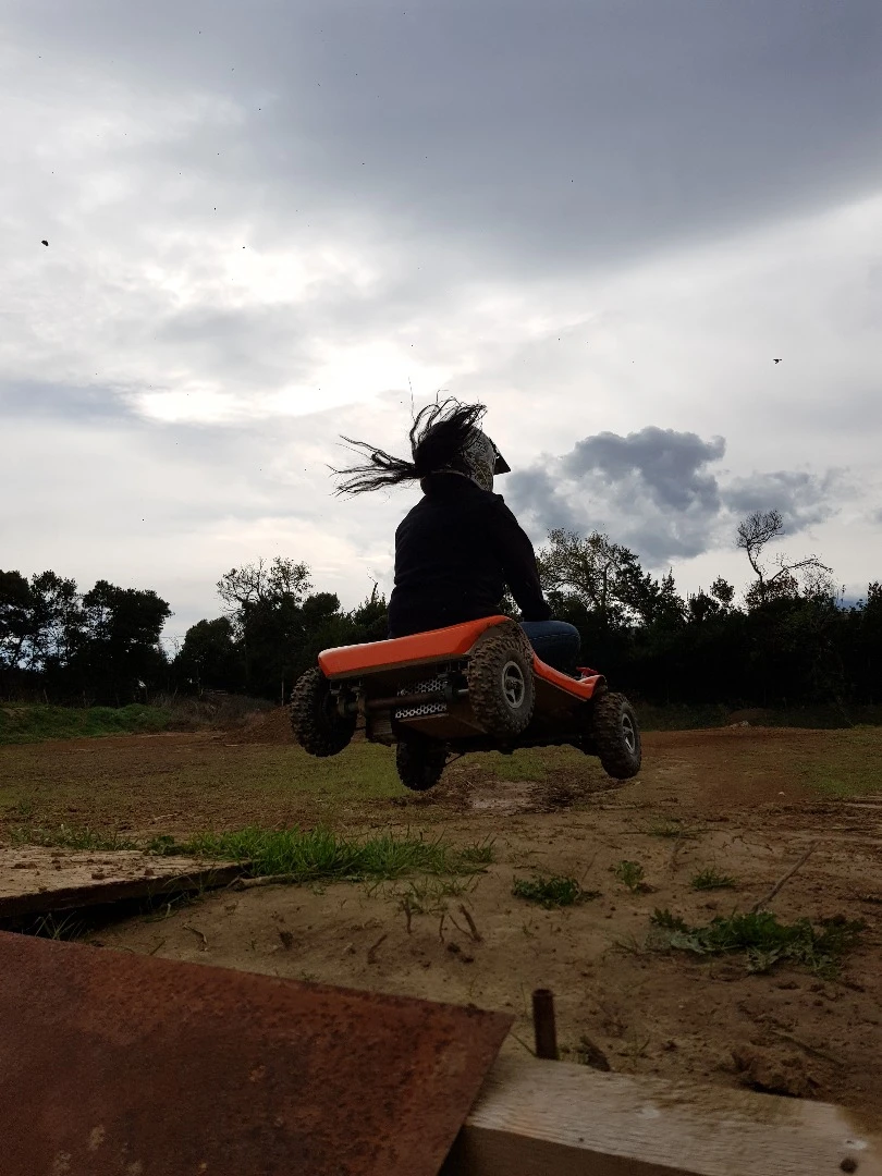 The child-friendly version of the French Kart has a top speed of 12.5 mph