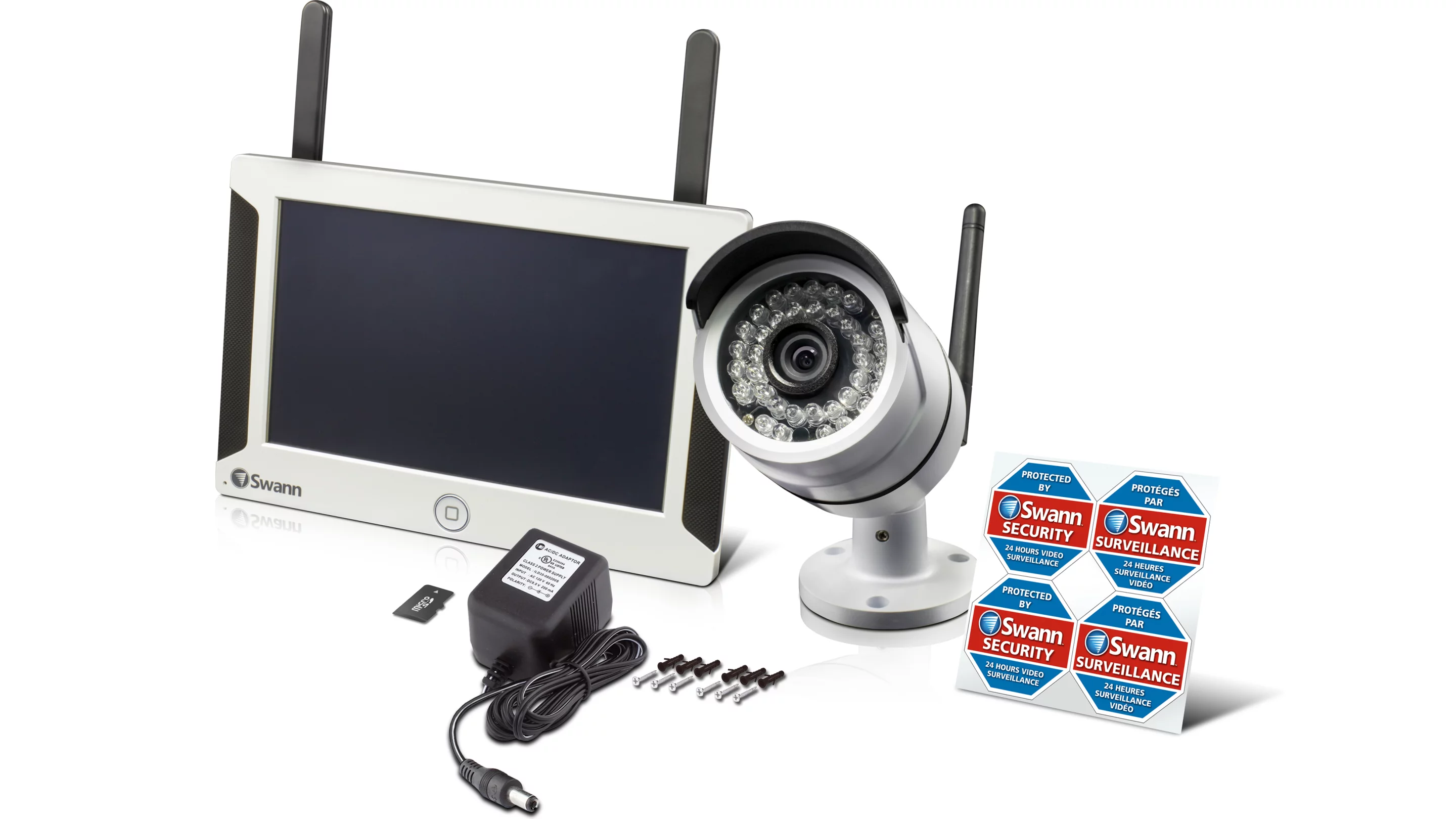 Recording is motion-triggered and the system includes an 8 GB MicroSD card for storage, though this can be expanded to up to 64 GB.