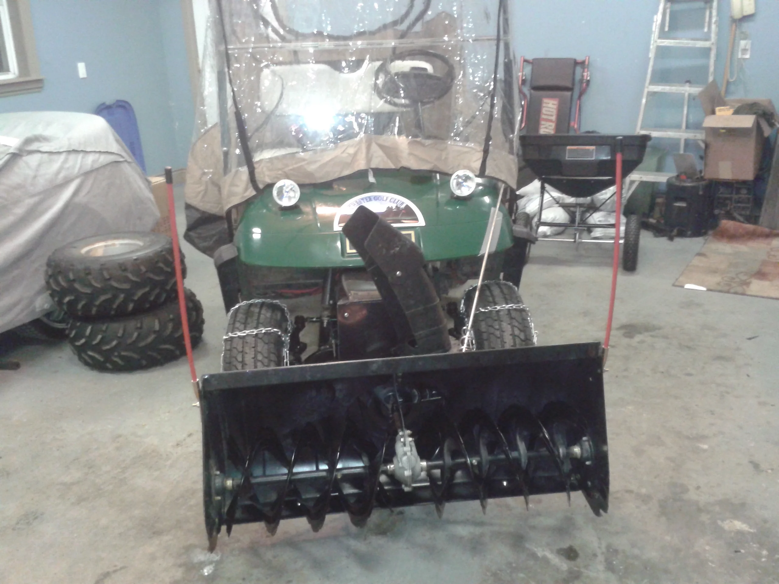 Dubbed “Snowpig”, Baker built the snow blower as an alternative to an ATV/utility vehicle