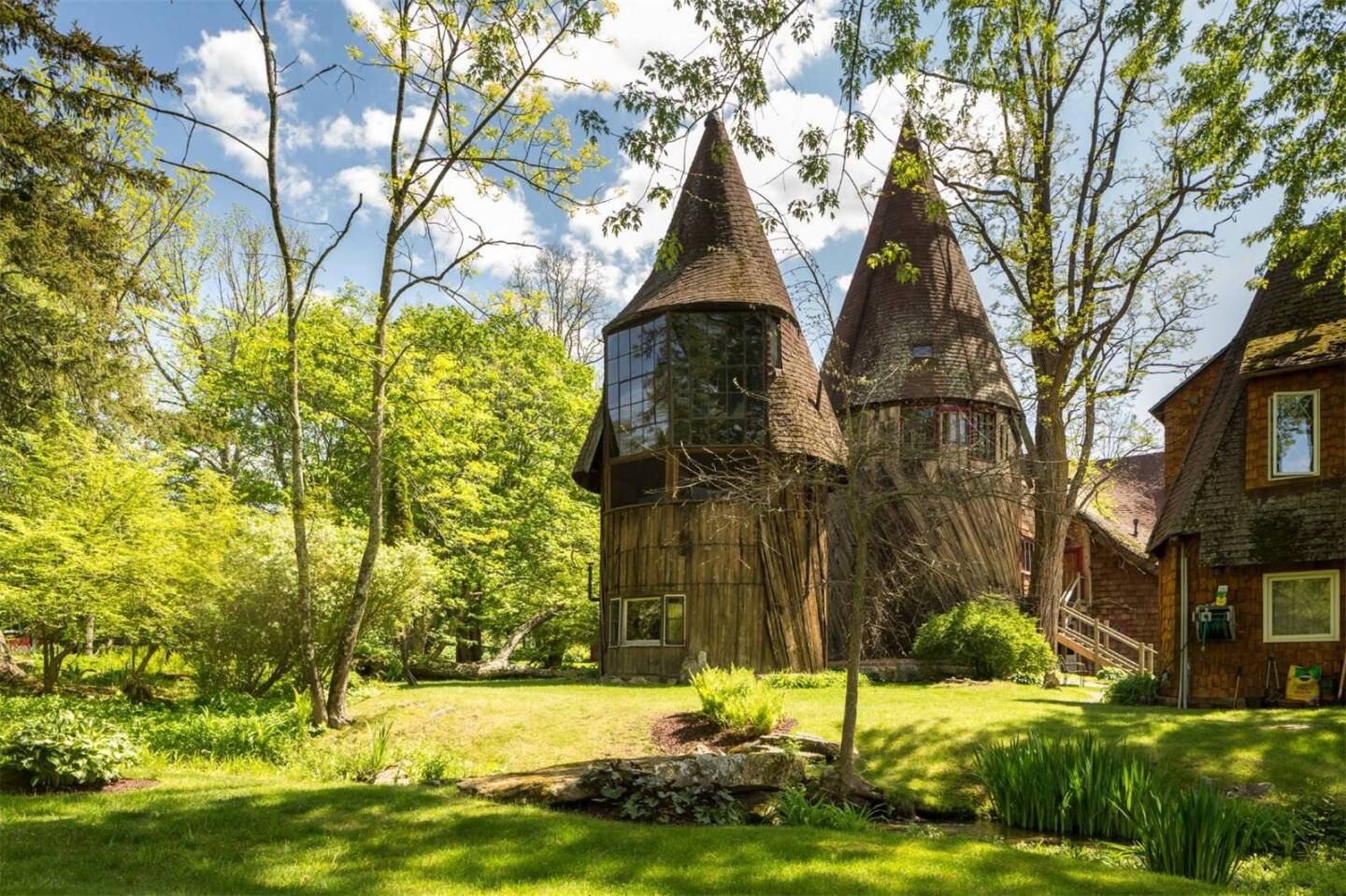 Officially known as Santarella, the Tyringham Gingerbread House estate today tempts folks to the mountains for weddings, honeymoons, vacations and country retreats