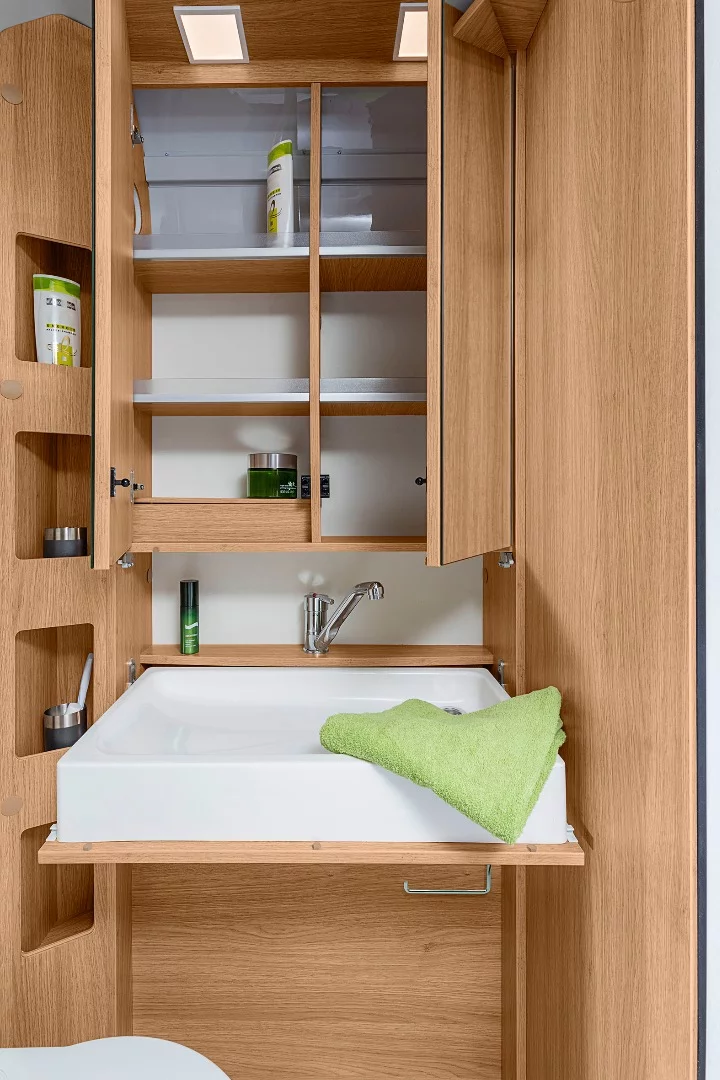 The fold-down bathroom sink