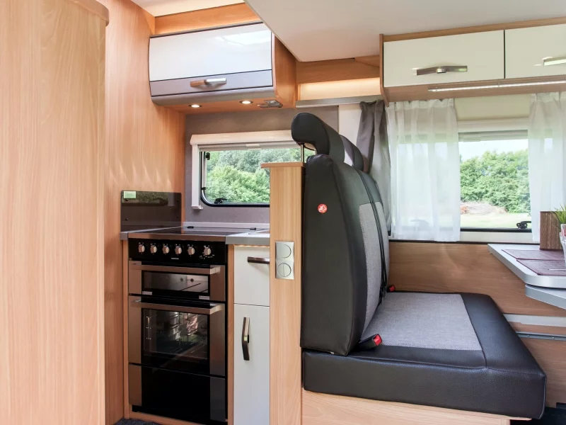 A peek inside the Peugeot Boxer Orange Camp T 740 EB