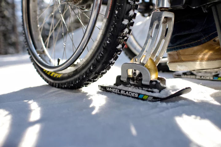 Wheelblades help prevent the front wheels from sinking
